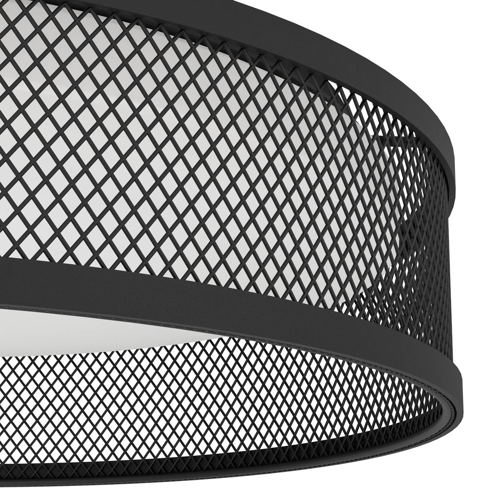 Lampa sufitowa LED Luppineria stalowa, czarna