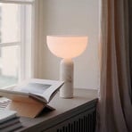 NEW WORKS Bordlampe Kizu Large, beige, marmor, E27