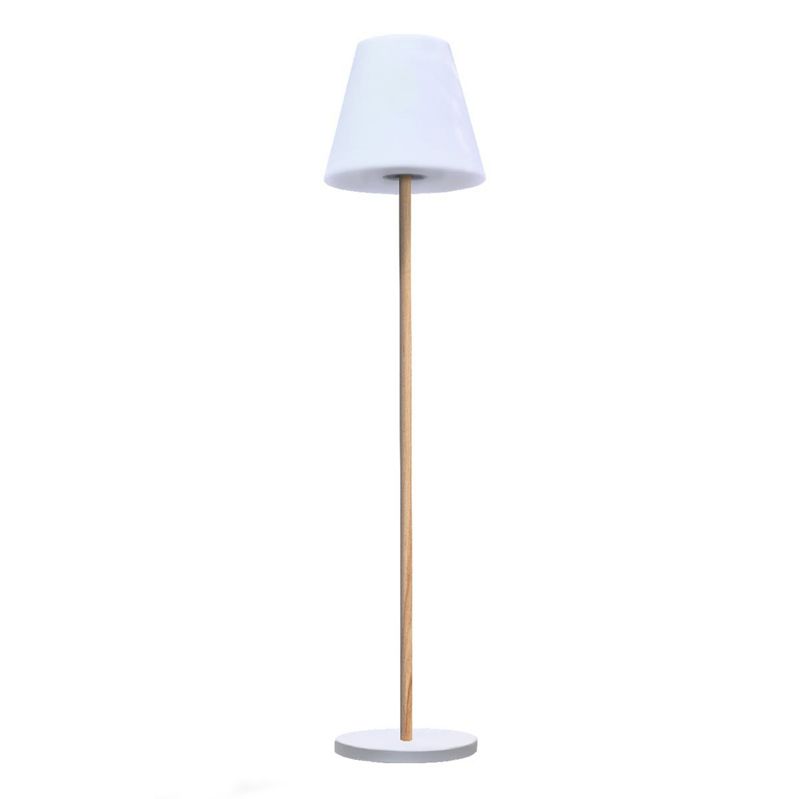 LED-terraslamp op zonne-energie Standy wit/bruin, hoogte 150 cm, IP44