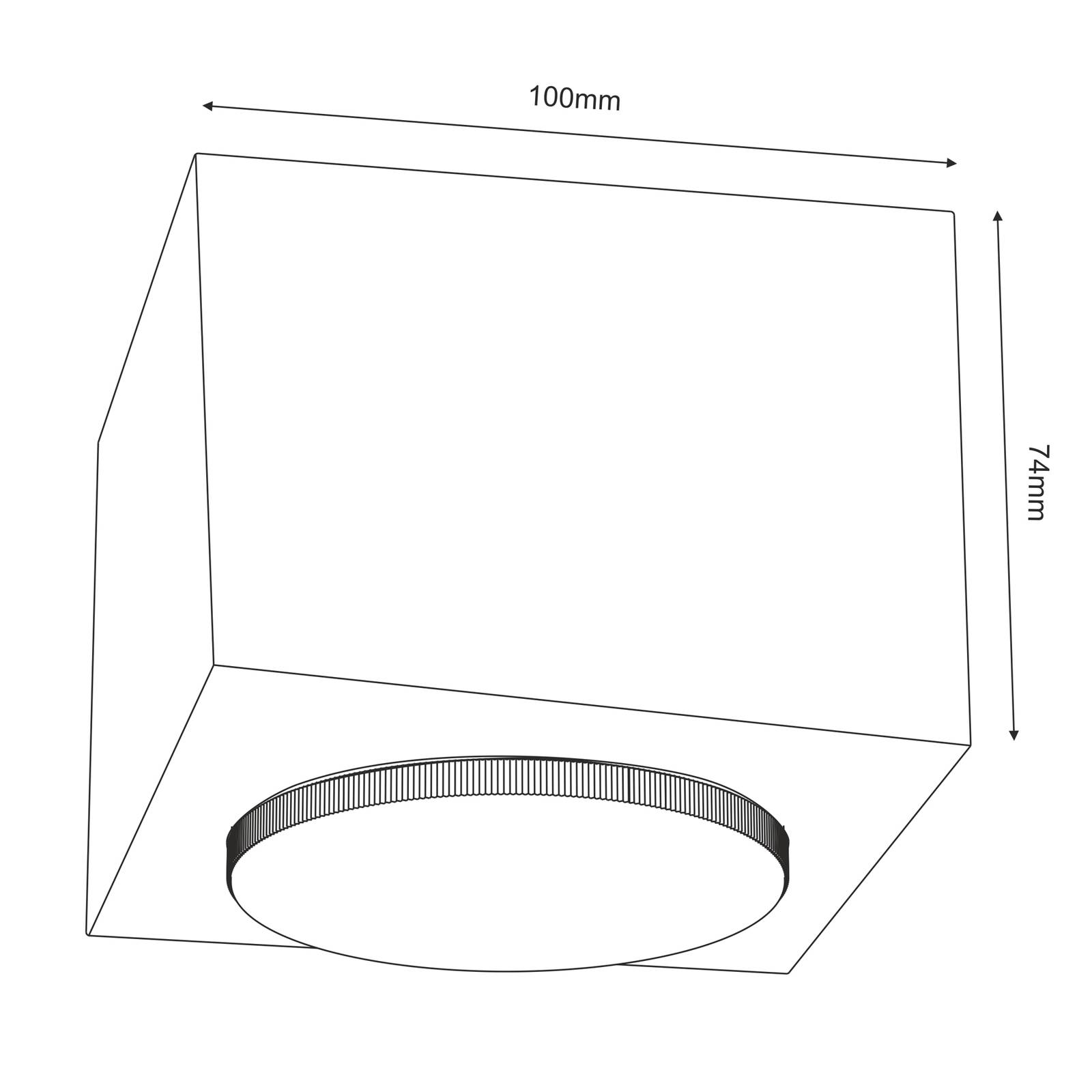 Envostar Ernest downlight GX53 z drewna kątowy