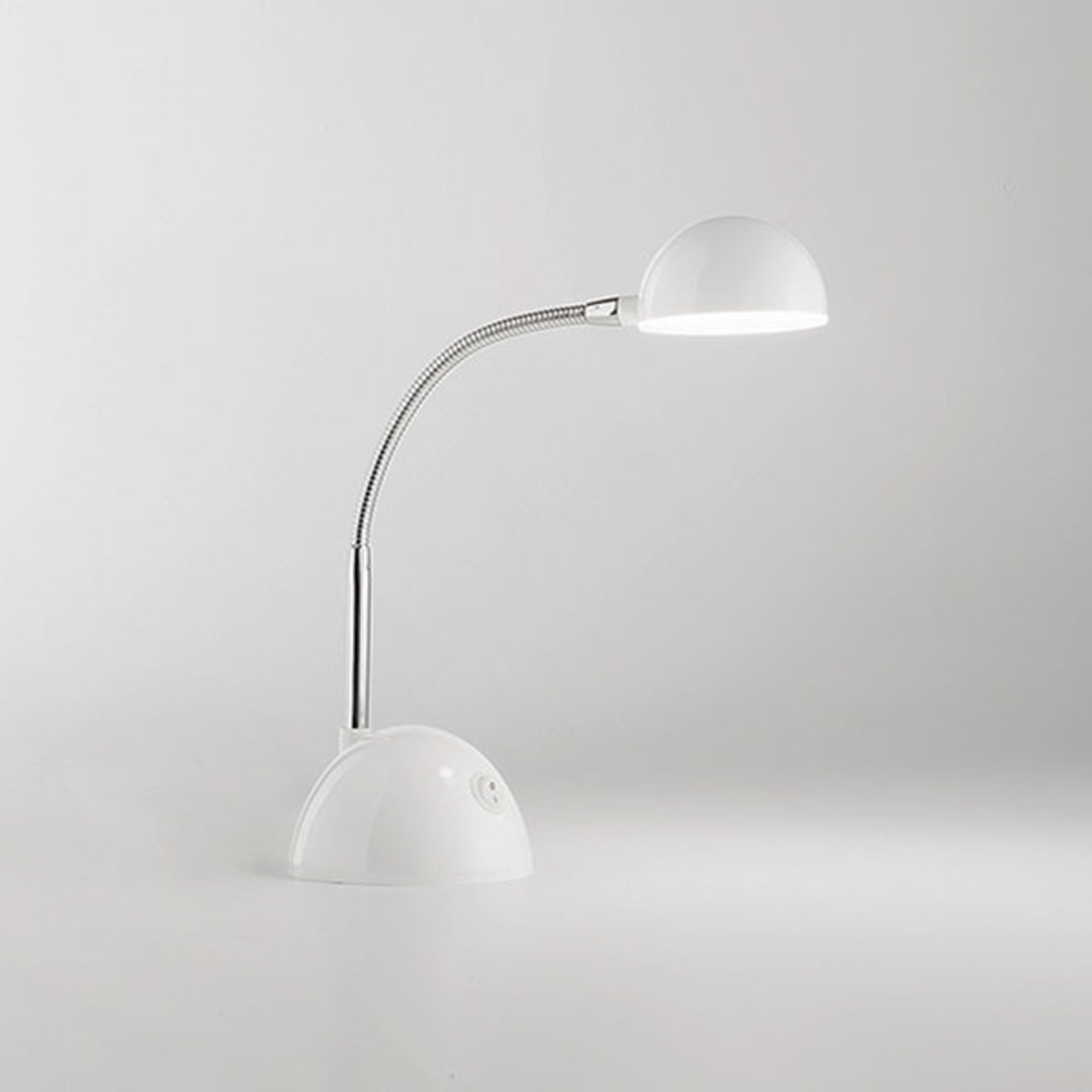 Perenz 6512 LED table lamp with flexible arm, white, for Workroom / Office, metal, plastic, 5 W, energy efficiency: A+, H: 30 cm