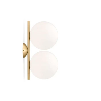 IC C/W1 Double Lampa Sufitowa/Ścienna w Kolorze Mosiądzu - Flos