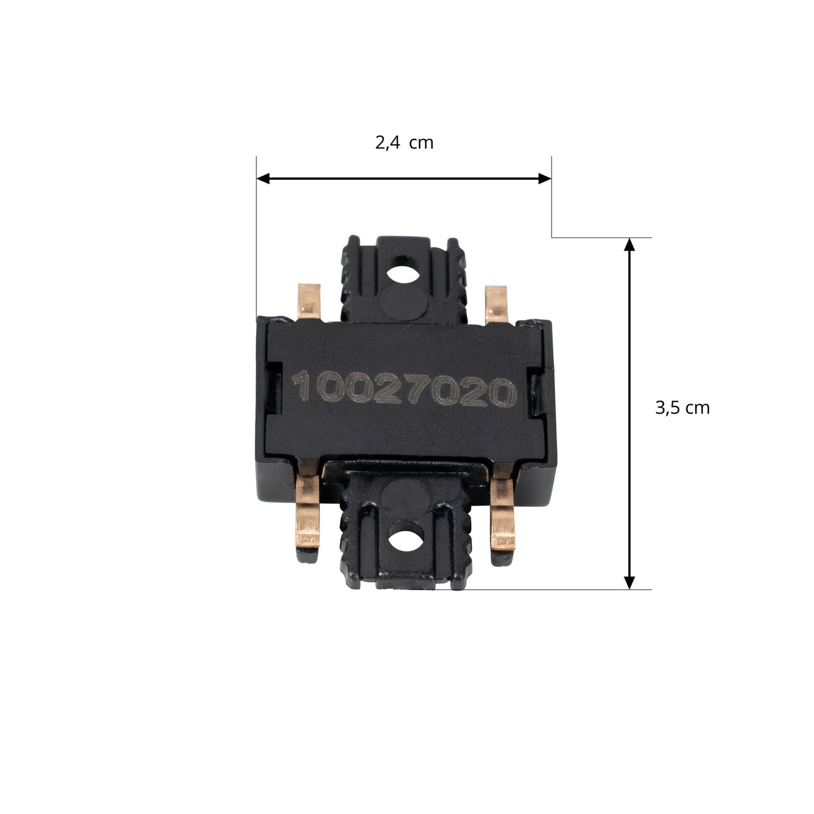 Lindby Verbinder Lumaro, 180°, schwarz, Kunststoff, 2er-Set