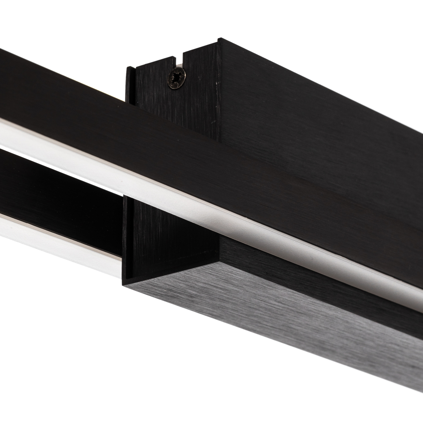 Candeeiro de teto Quitani Talon LED 2fl anodizado preto