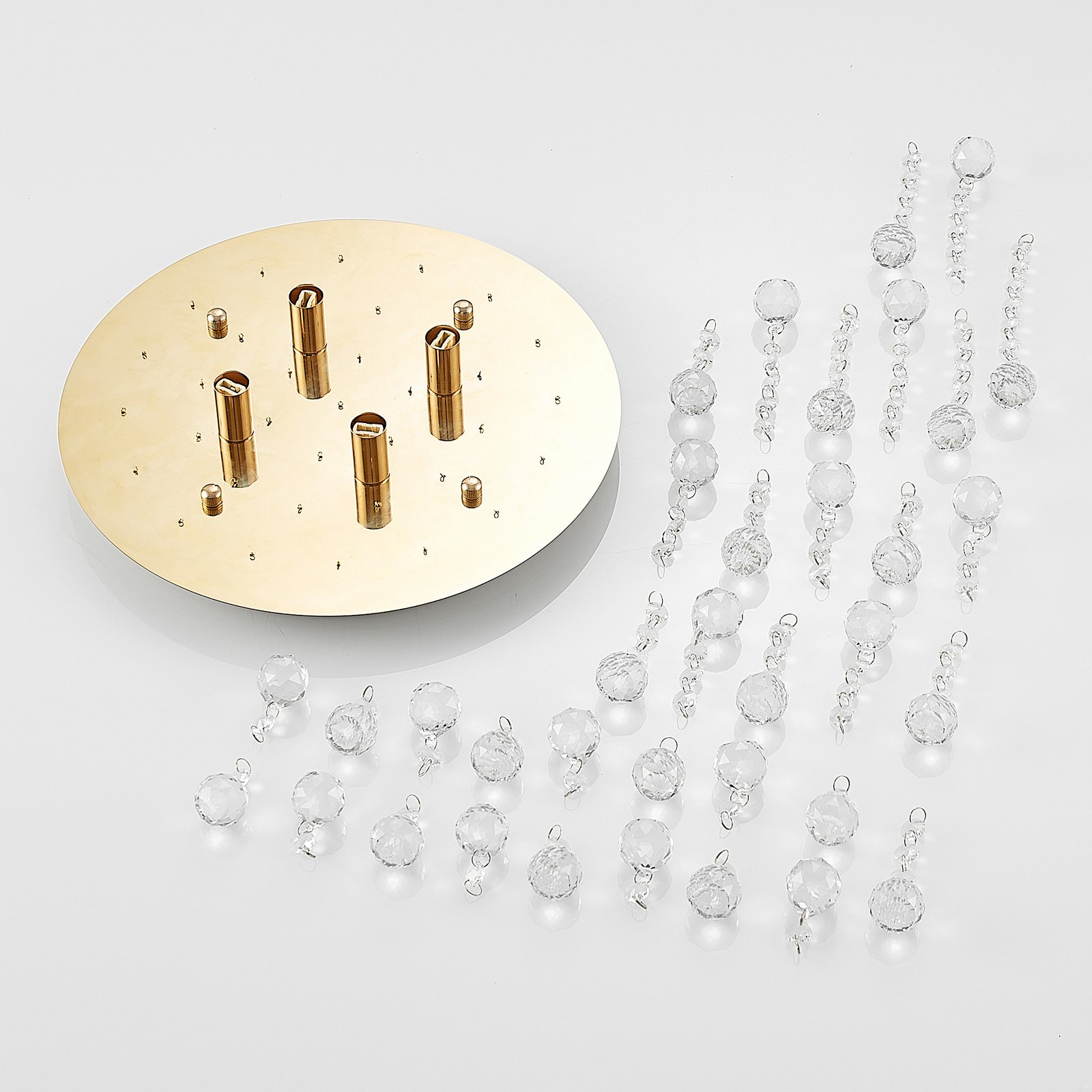 Gillion 4 Lámpara de Techo Crystal/Gold - Lindby