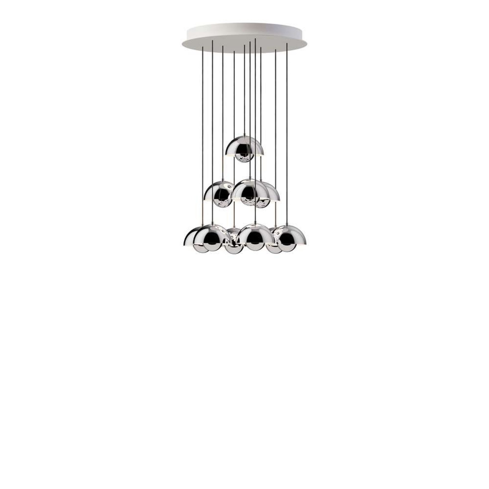 Flowerpot VP10 Lampadario Ø53 Chrome-Plated - &Tradition