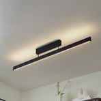 Lucande Candeeiro de teto LED inteligente Mylosh, preto, CCT, Tuya