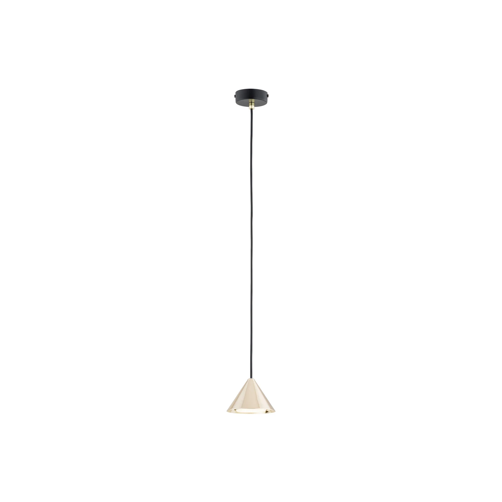 Hänglampa Elit, 1 lampa, guldfärgad, metall upphängningssystem 1 m