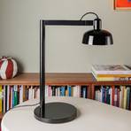 Lampe de table Tatawin, noir, acier/verre, hauteur 57,5 cm