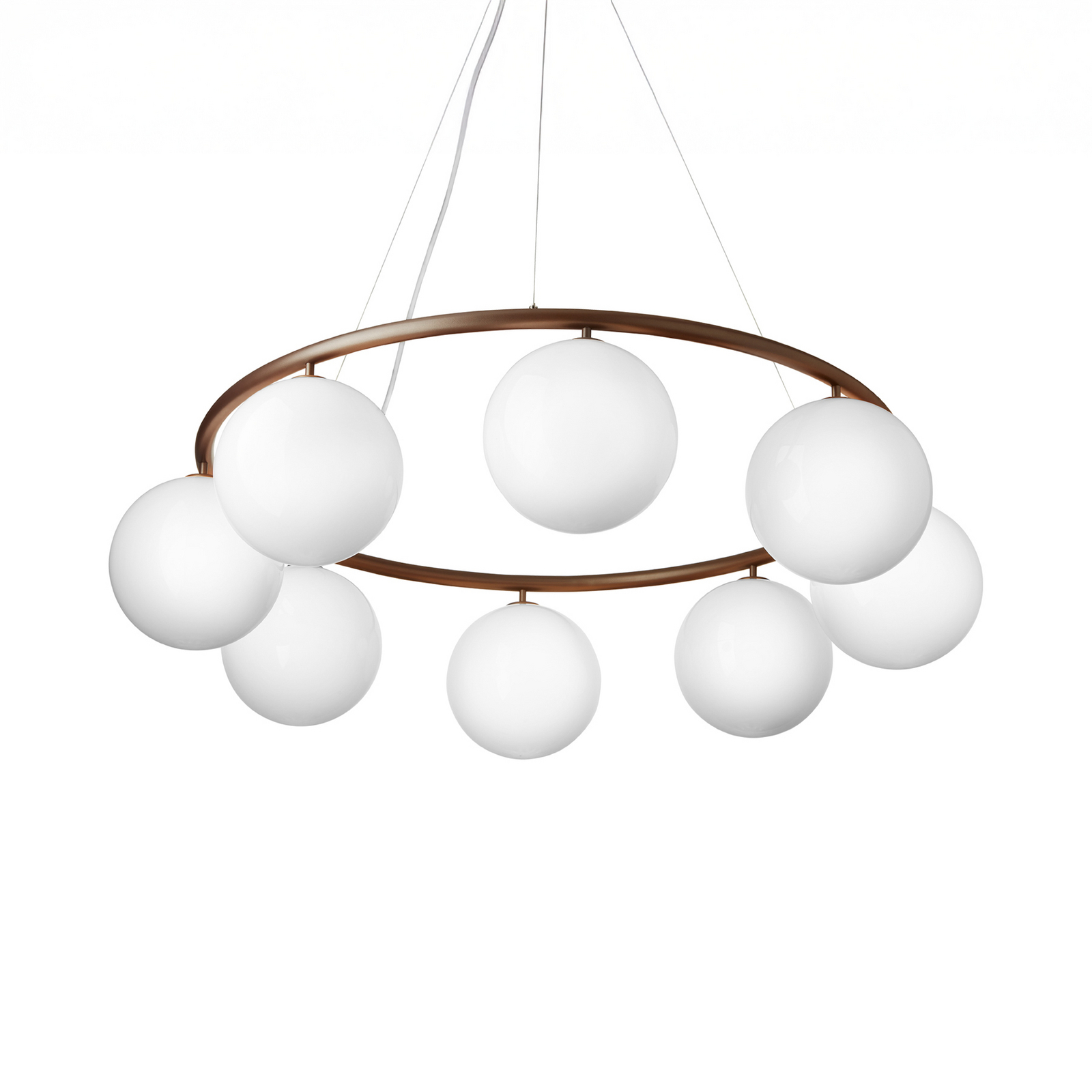 Nuura Kronleuchter Miira 8 Circular, Ø 100 cm, messing/klar