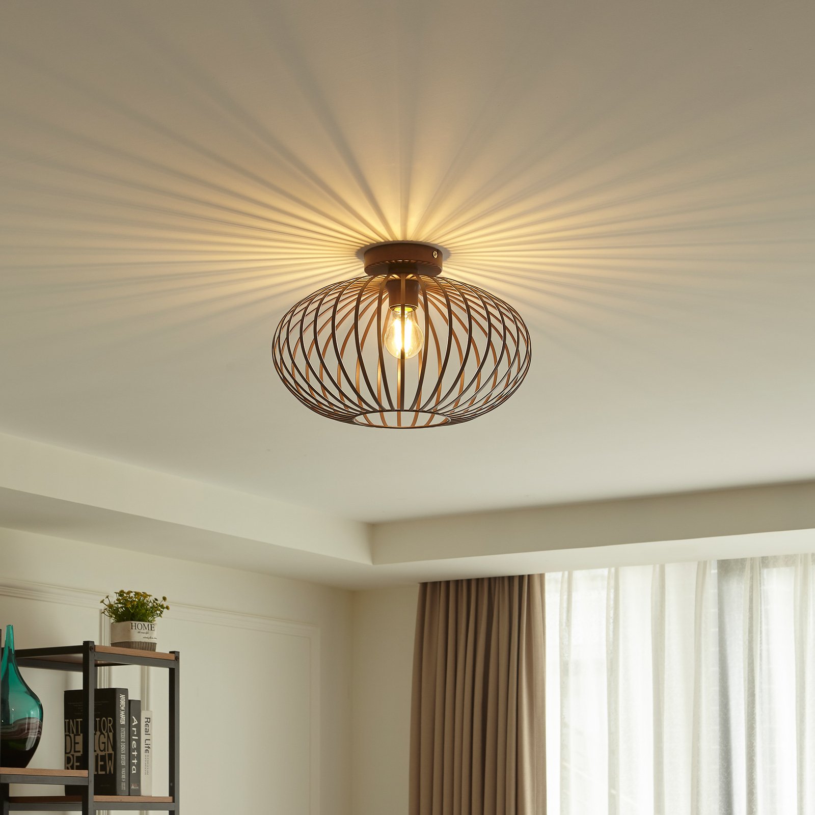 Nahele Stropní Lampa Coffee - Lindby