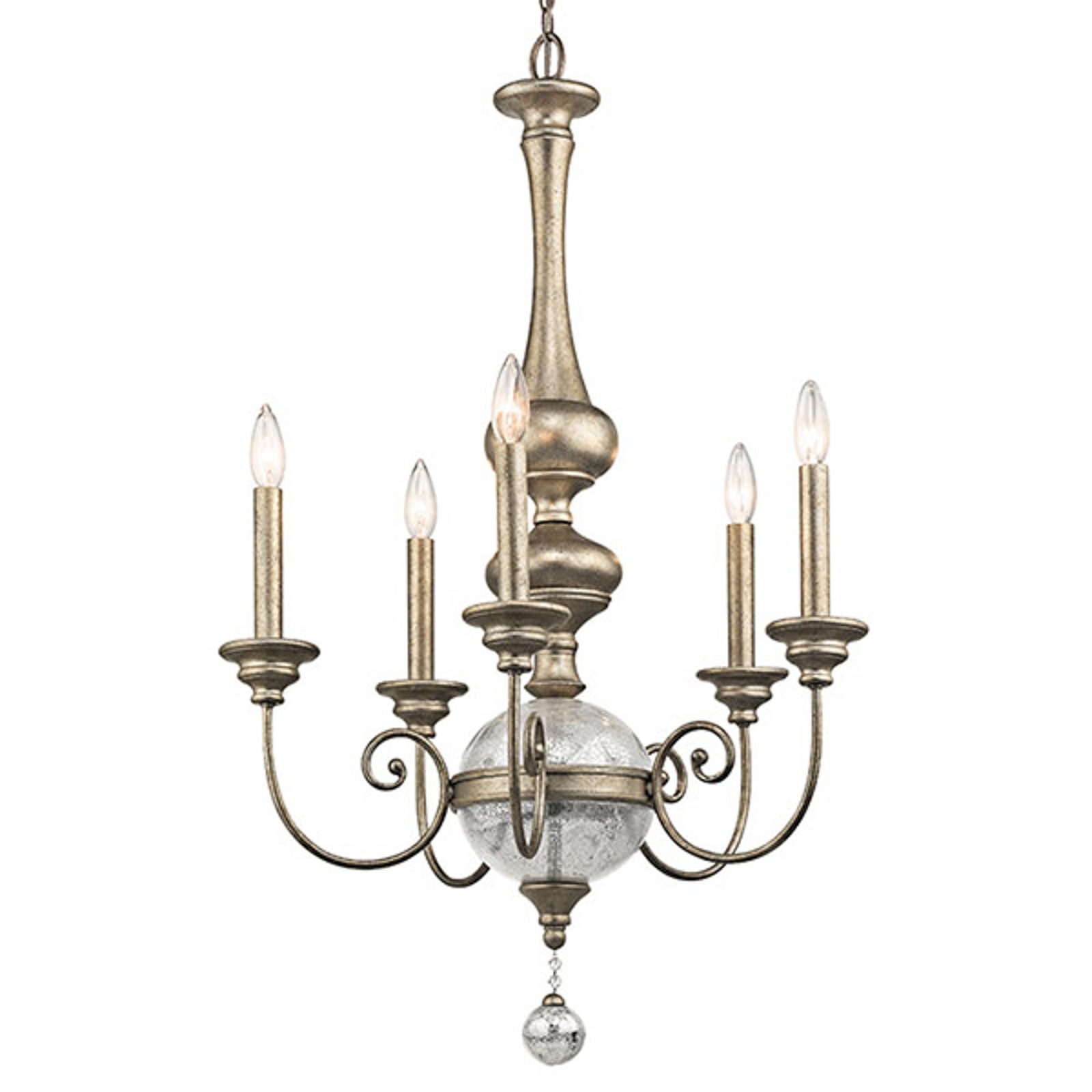 Rosalie lysekrone, guld, Ø 61 cm, 5 lyskilder – KICHLER Rosalie lysekrone, guld, Ø 61 cm, 5 lyskilder – KICHLER