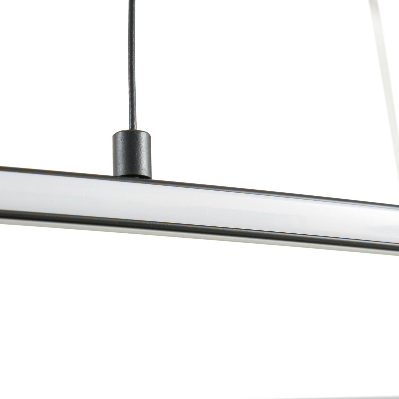 Lucande LED-hänglampa Gavril, 100 cm, svart, dimbar