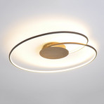 Lindby Joline LED ceiling lamp, Ø 74 cm, rust brown, metal