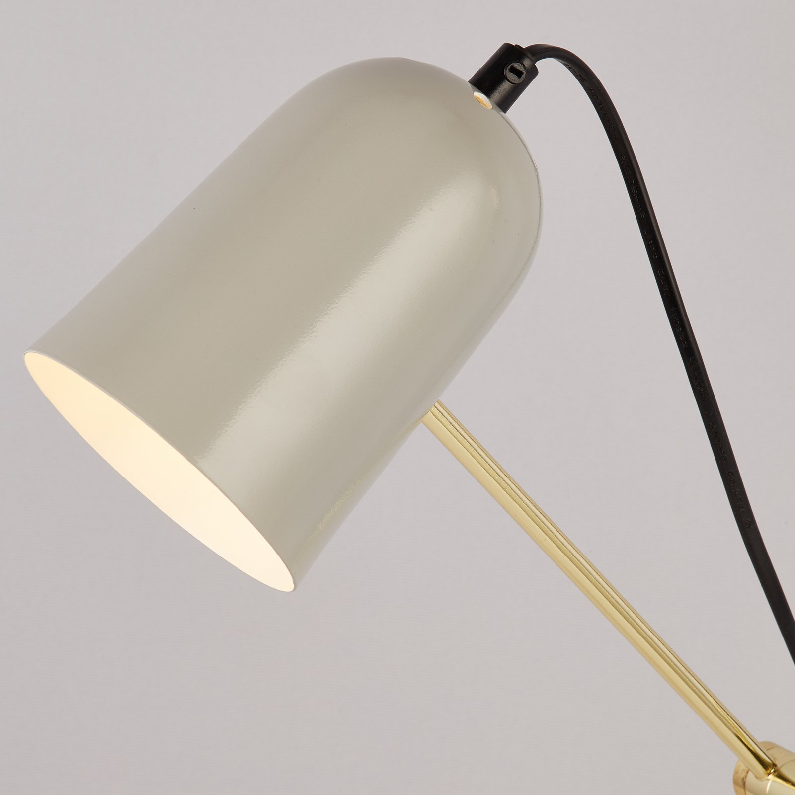 Lampada da tavolo Nerath, grigio, acciaio/marmo, 32 cm, E14