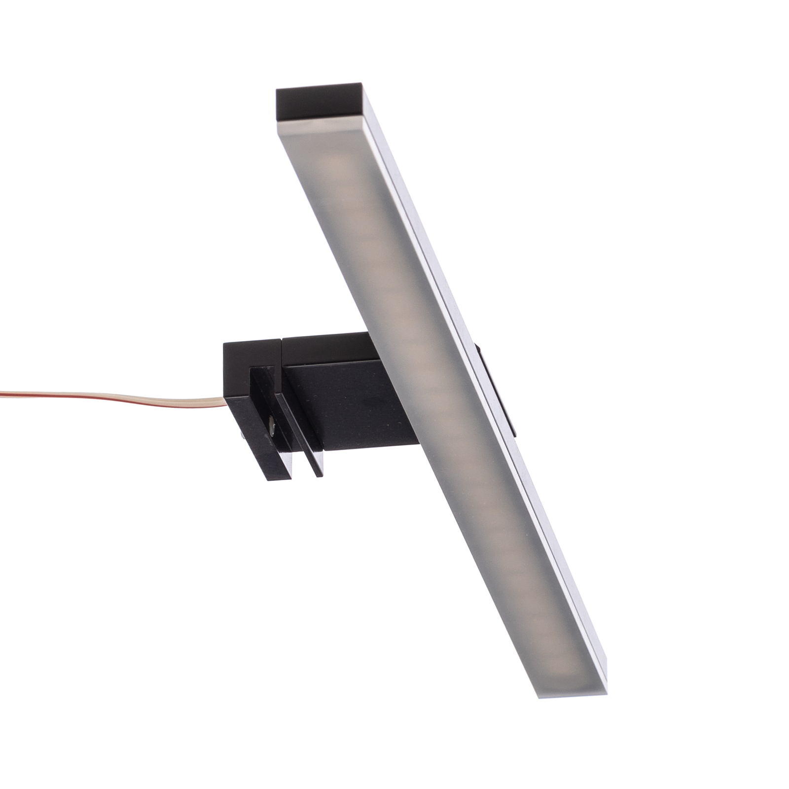 LED veidrodinis šviestuvas "Triga" IP44, juodas, 40 cm, 3000K