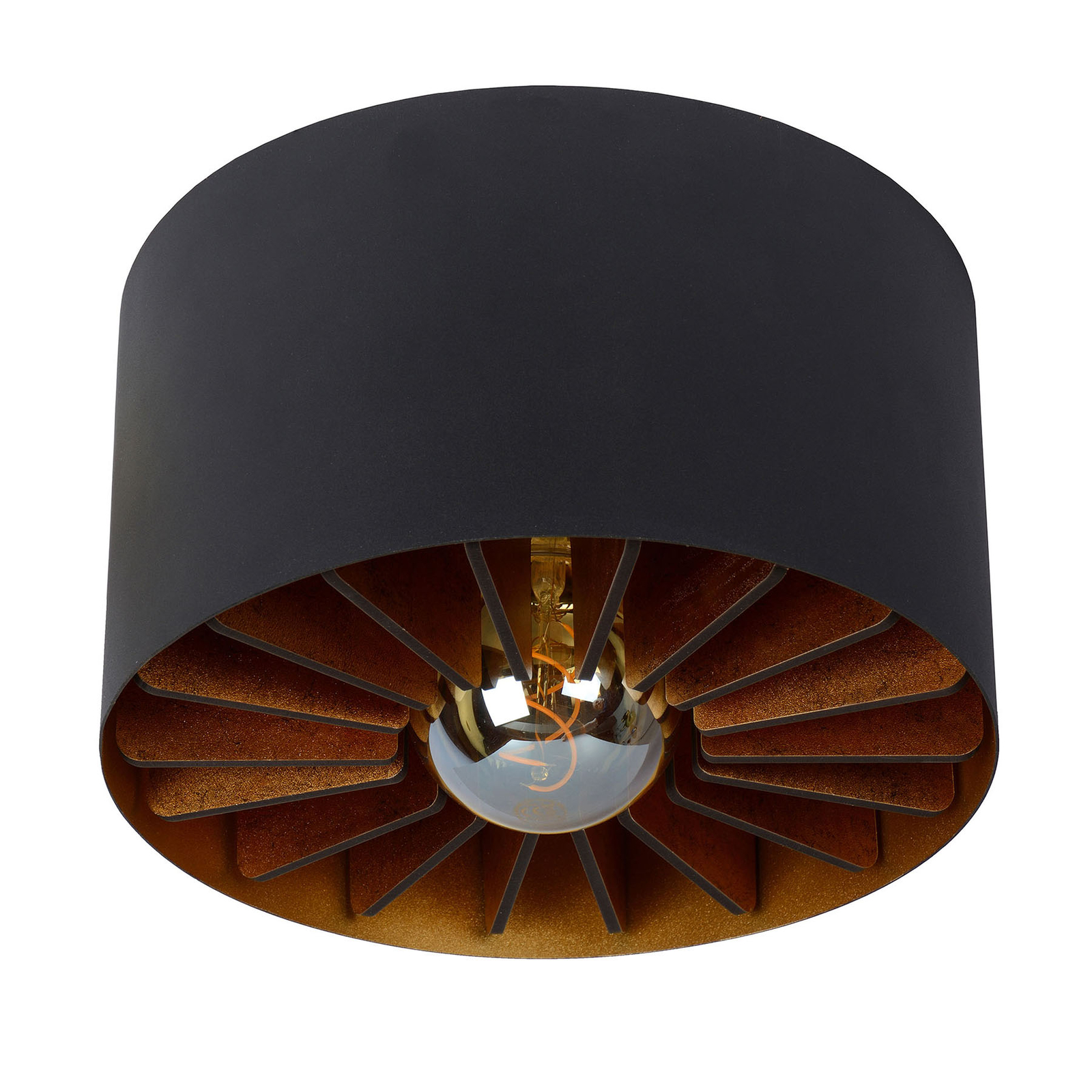 Deckenlampe Zidane in Schwarz/Gold