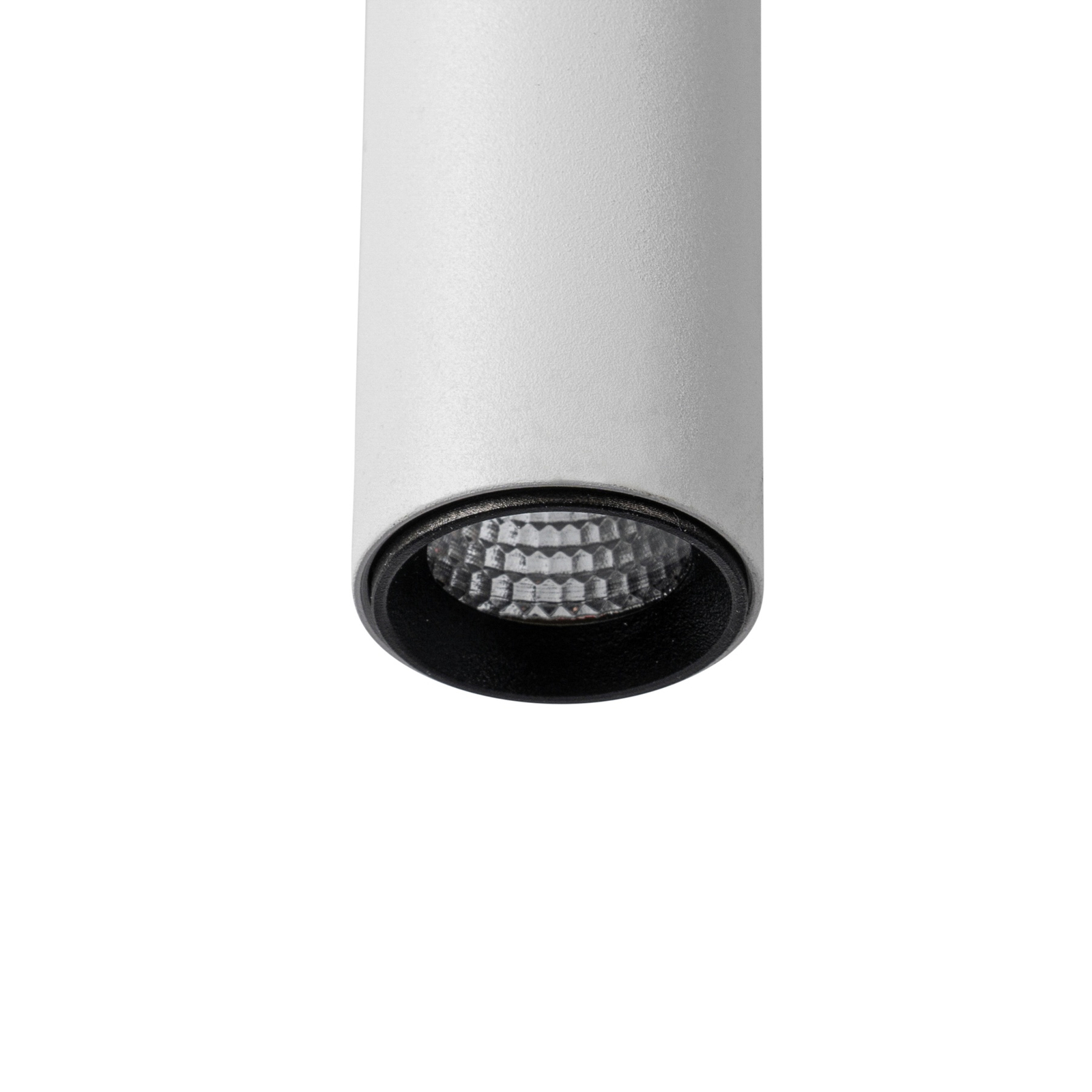 Lindby LED závesné svetlo Lumaro, biele, Ø 3 cm, hliník, 48V