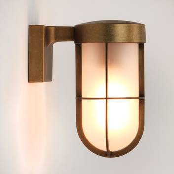 Astro Cabin Wall wall lamp, frosted antique brass