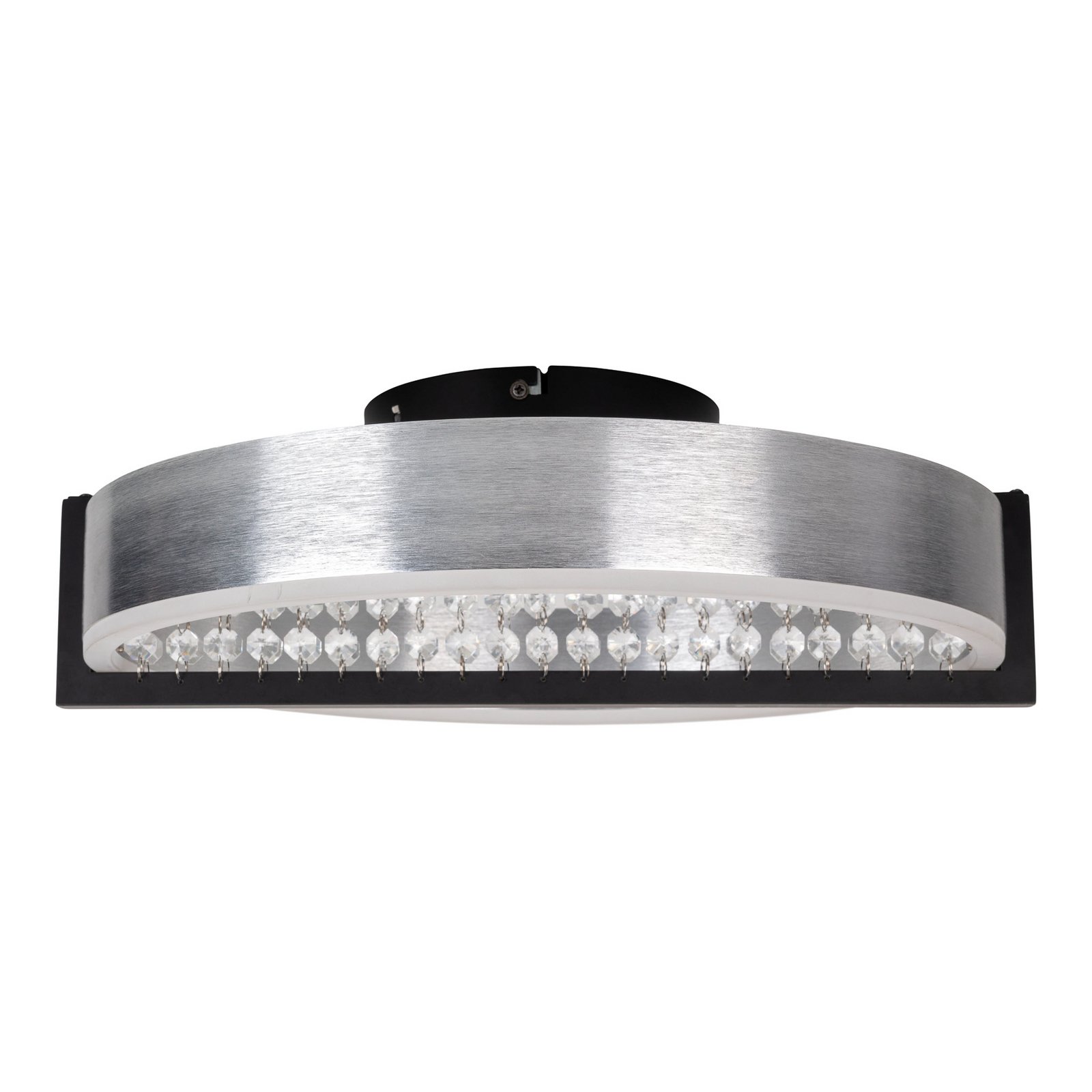 Yvaris LED ceiling light, silver, CCT, remote control Yvaris LED ceiling light, silver, CCT, remote control