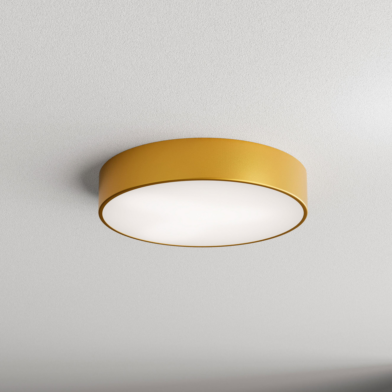 Deckenlampe Cleo 400, gold, Sensor, IP54, Ø 40 cm, Metall