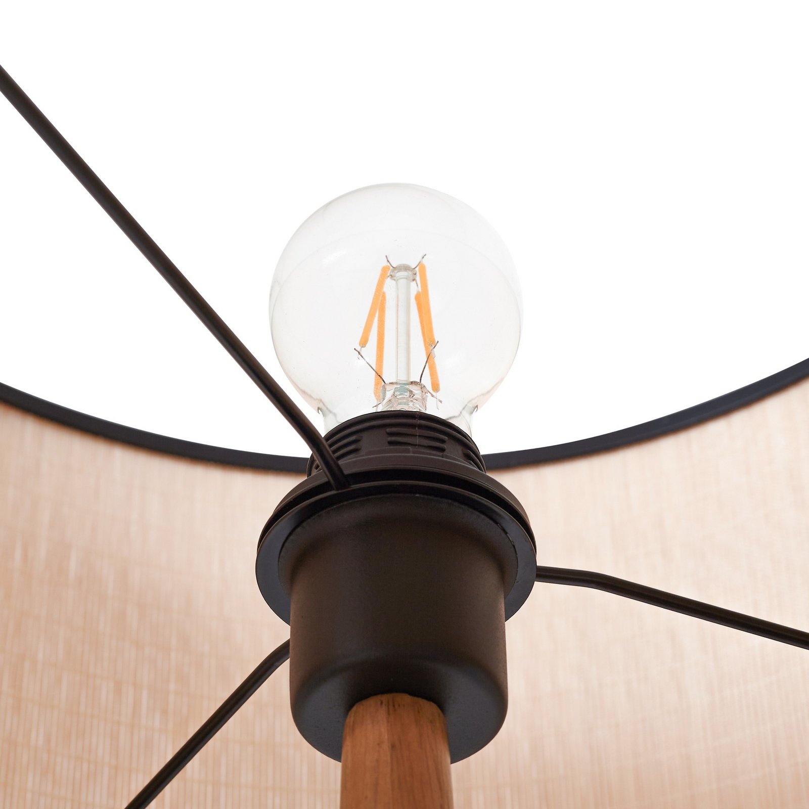 Fabrena vloerlamp, naturelkleurig, bamboe, hoogte 138 cm - Lucande