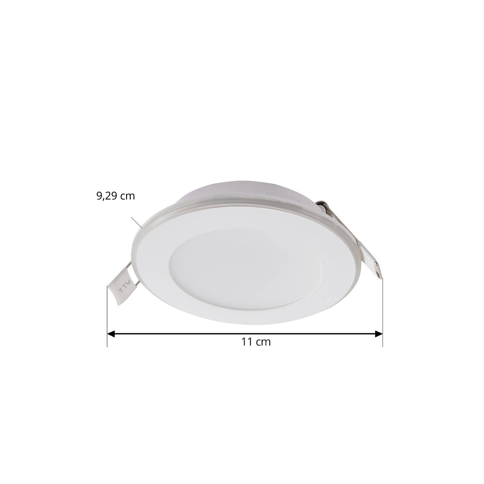 Oprawa wpuszczana LED Toka, 4,9 W, biała, tworzywo sztuczne, CCT