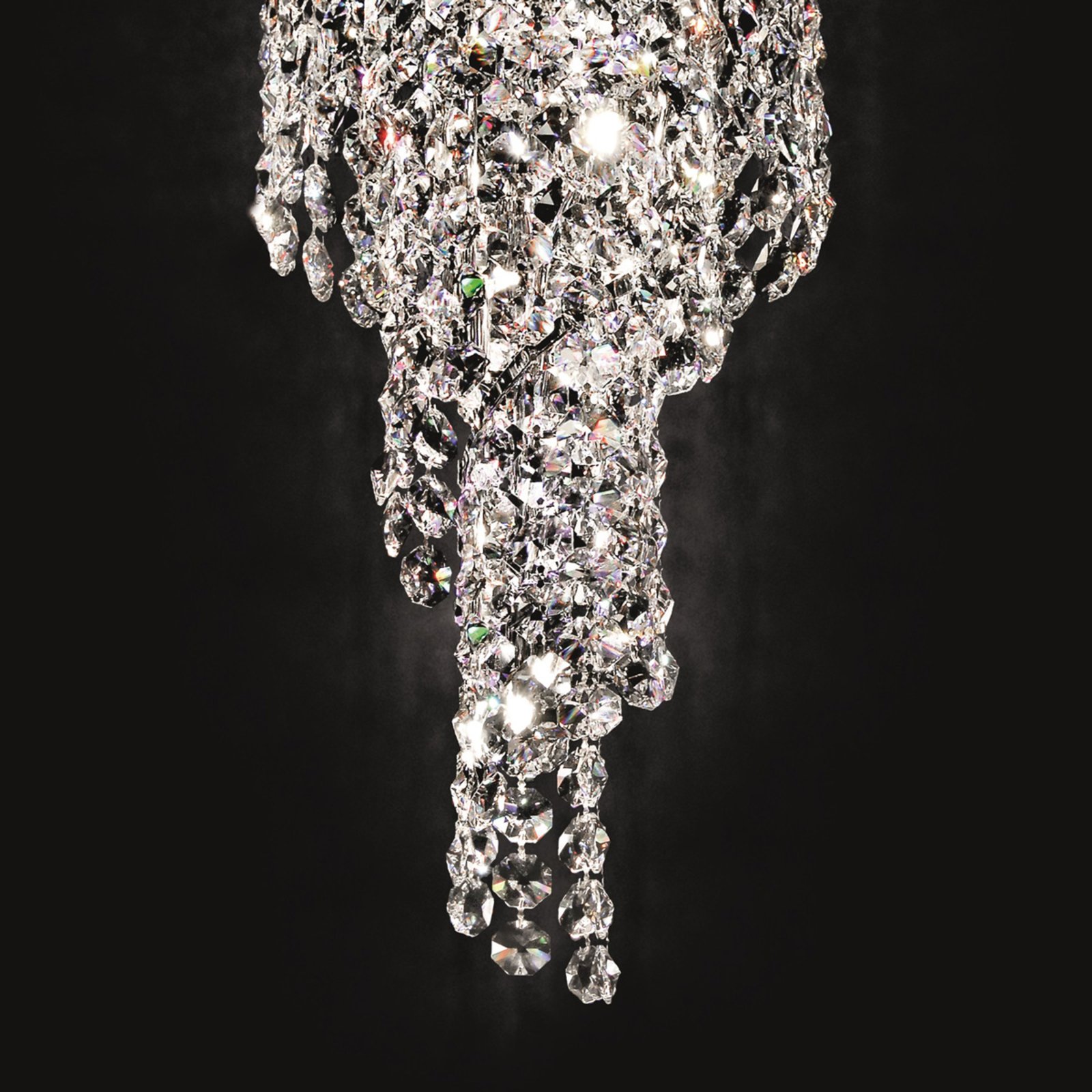 Spiralförmige Kristalldeckenleuchte Shine, 30 cm