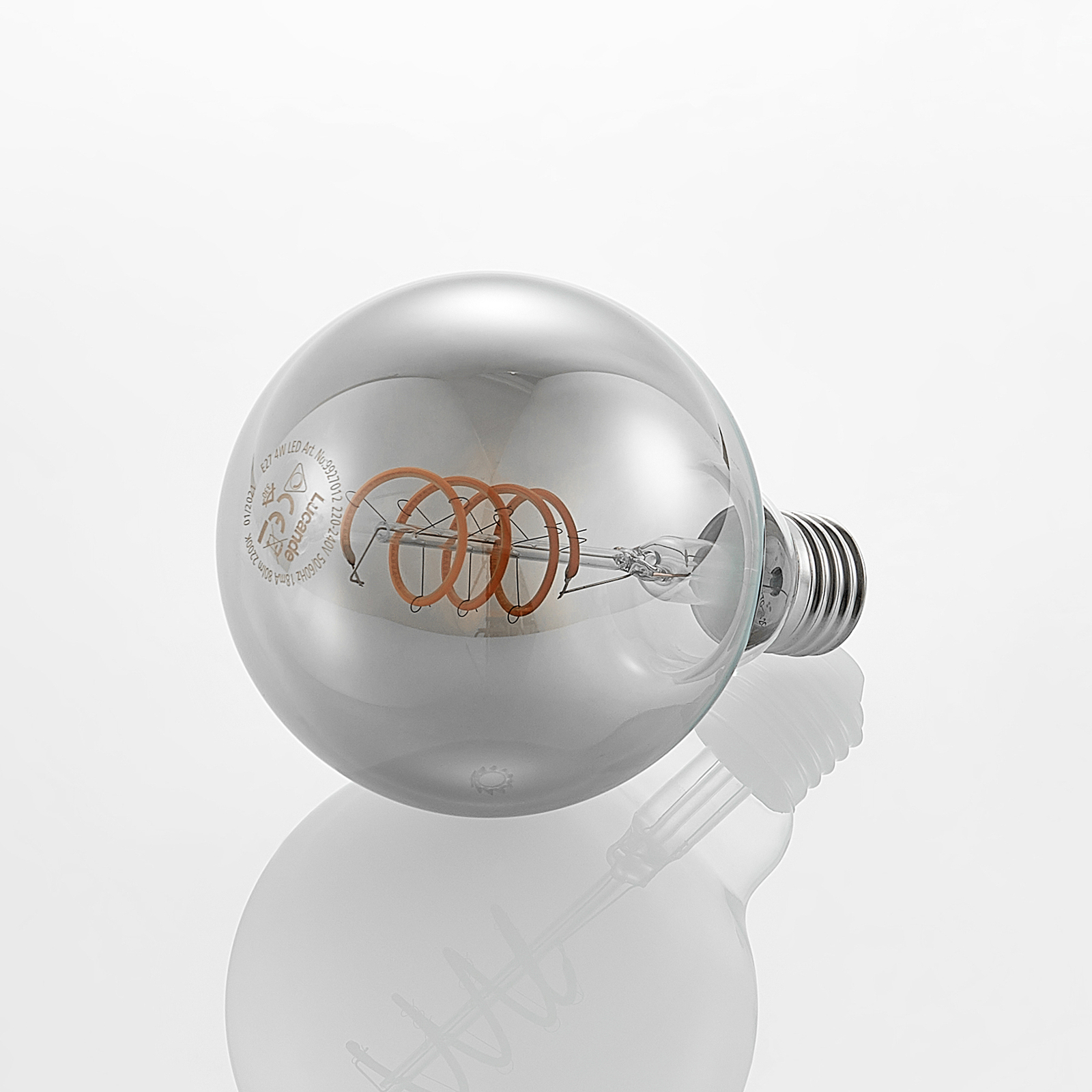 Bombilla LED 4W Smoke G95 Regulable E27 - Lucande