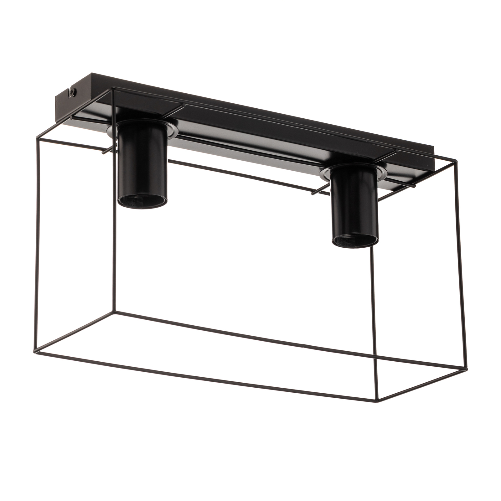 Deckenleuchte Trap, schwarz, zweiflammig