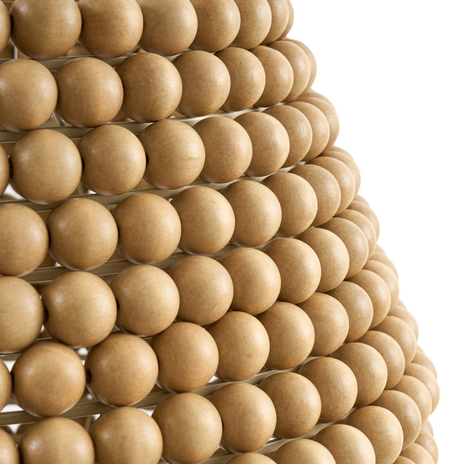 Lámpara colgante Lucande Melori, madera, color natural, Ø 51 cm, E27