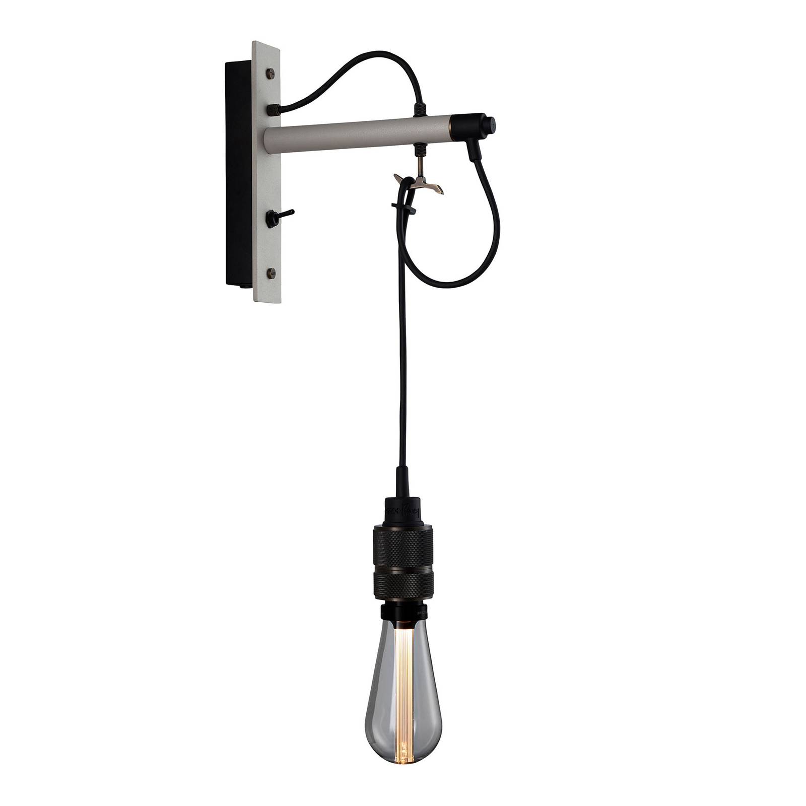 Buster + Punch Kinkiet - lampa ?cienna - salon / jadalnia - szara - metal - nowoczesny - ze ?ciemniaczem
