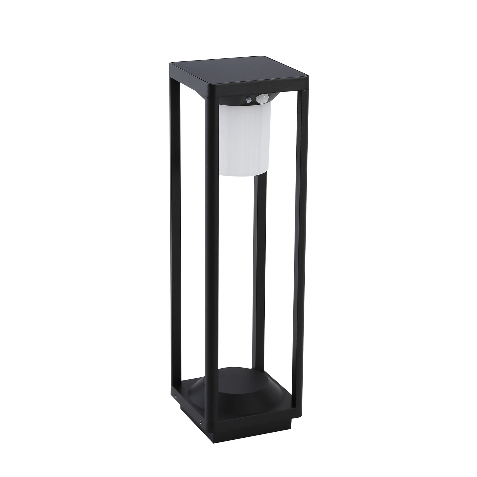 Lucande, lampe solaire à LED pour chemin Nilea, 50 cm, noire, capteur