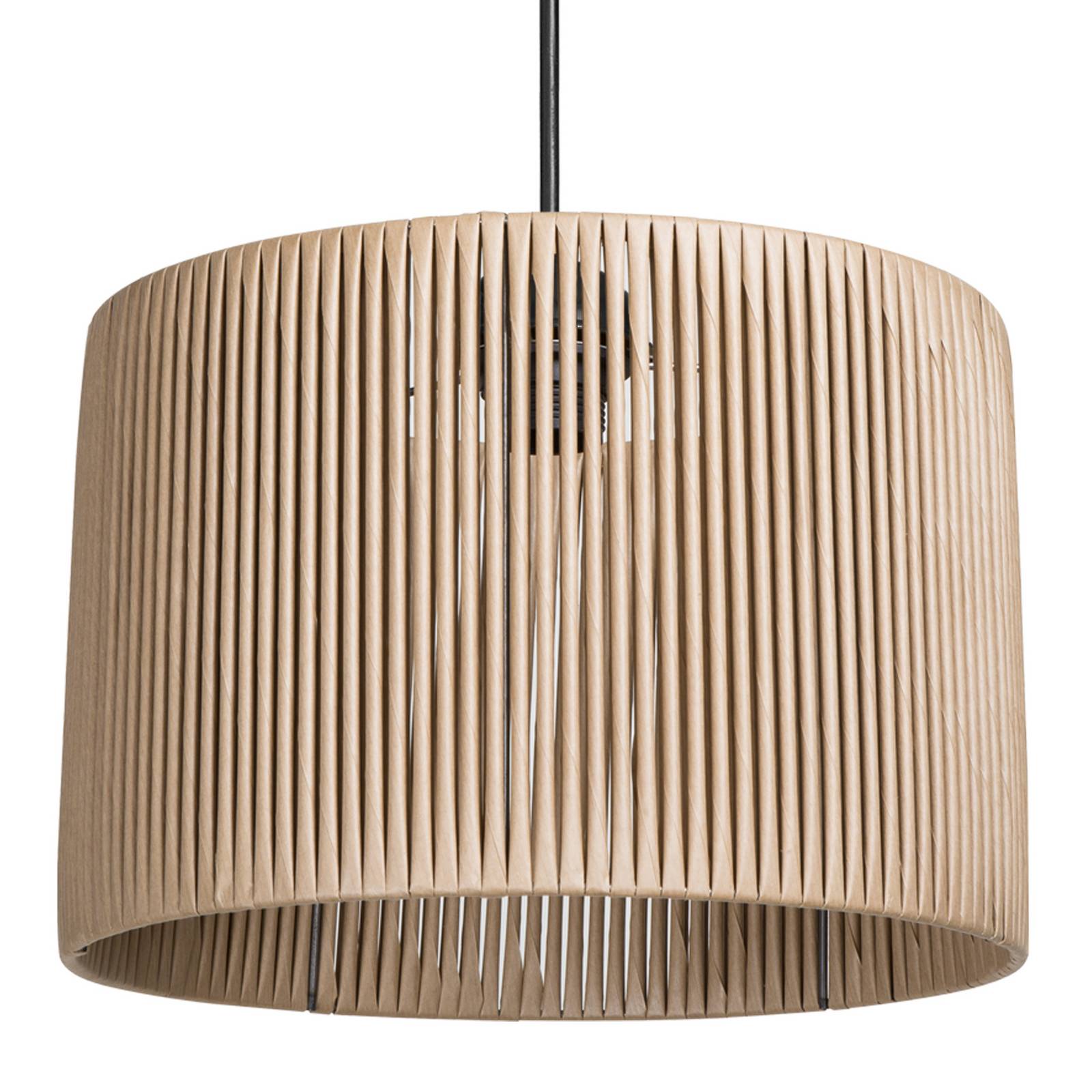 Hängeleuchte Roya Cylinder, Ø 30 cm, beige, Papier günstig online kaufen