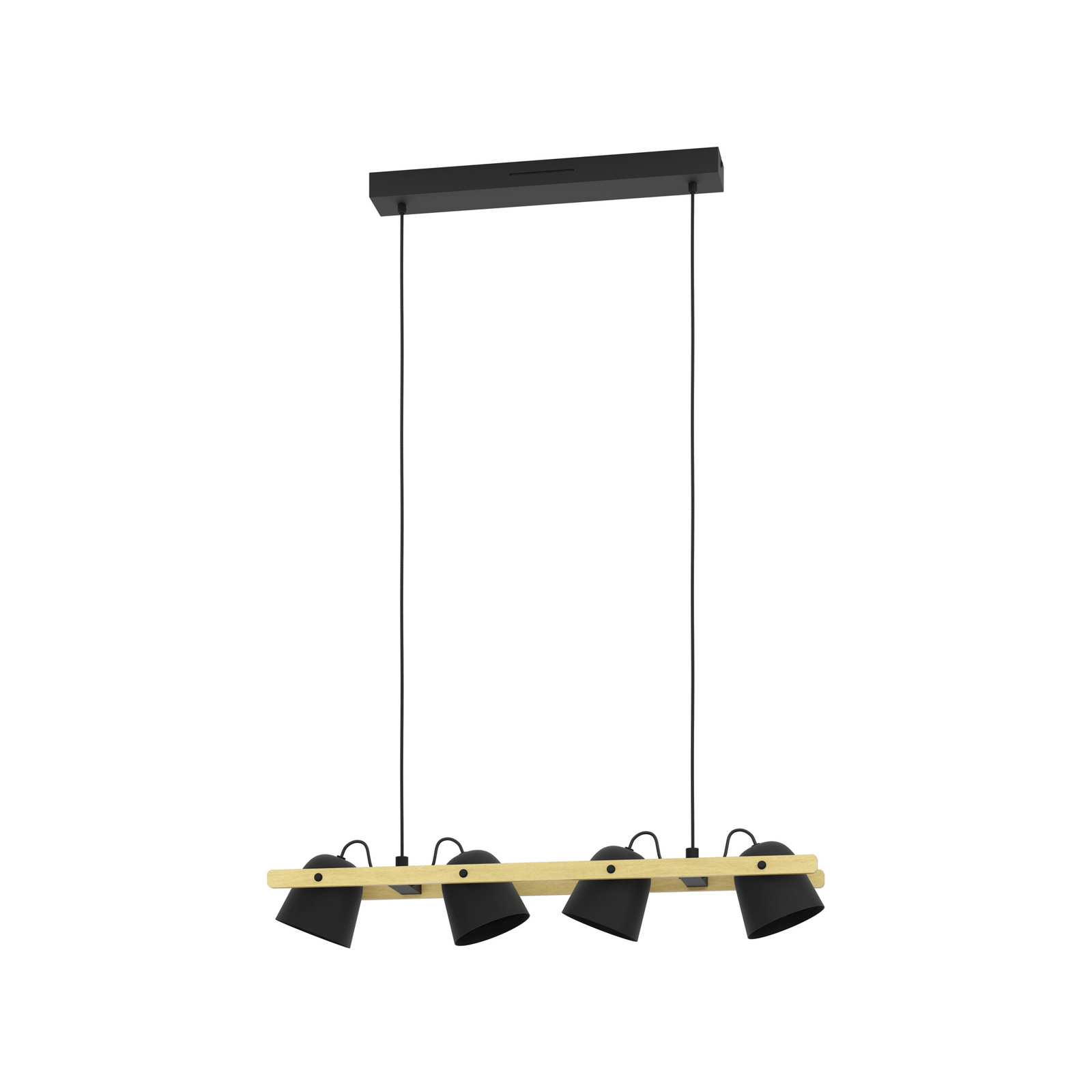 EGLO connect plafón LED Hornwood-Z, 4 luces, negro