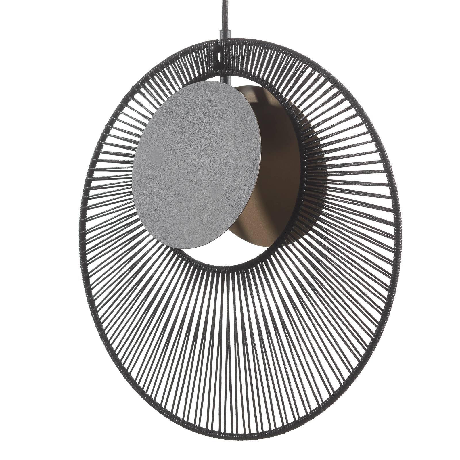 Forestier Oyster designerska lampa wisząca, czarna