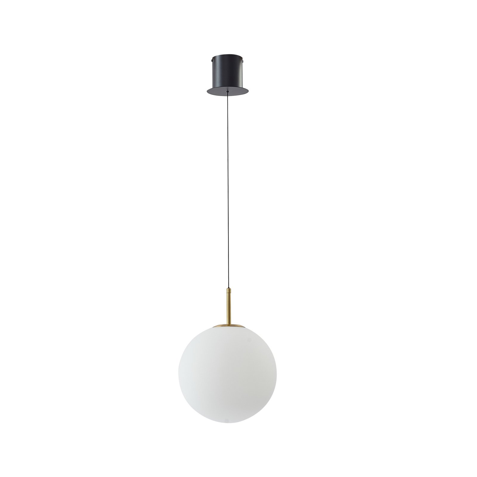 Lucande hanglamp Joran, 1-lamp, wit, glas