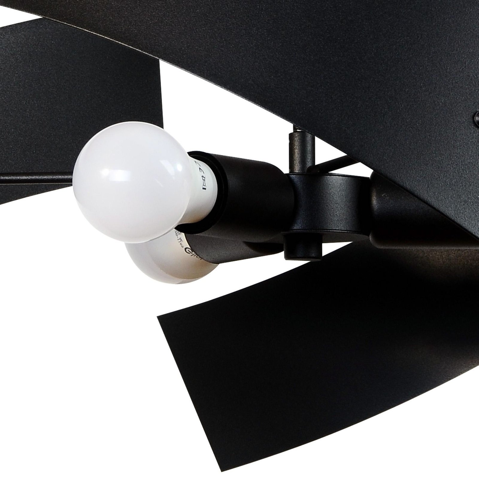 Moira loftslampe, sort, Ø 47 cm, 3-lys