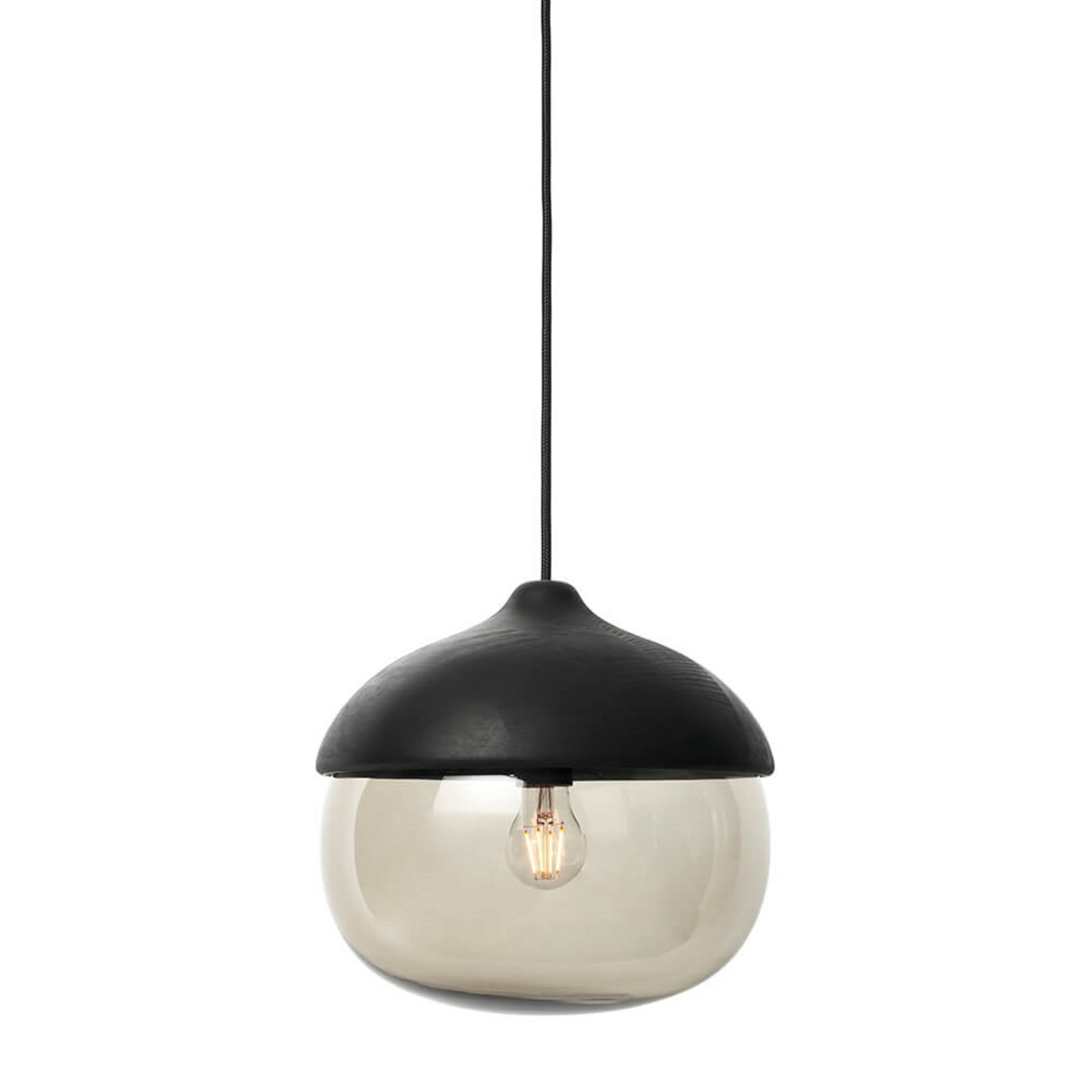 Terho Taklampa Large Black/Smoked Transparent - Mater