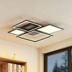 Lucande Narumi LED ceiling lamp CCT, 75 cm, black