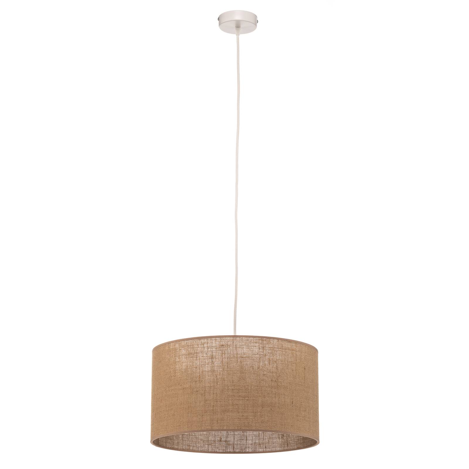 Suspension Jute cylindre brun nature Ø40cm 1 lampe