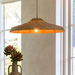 GOOD & MOJO Hängelampe Santorini, Ø60cm, natur, Seegras, E27