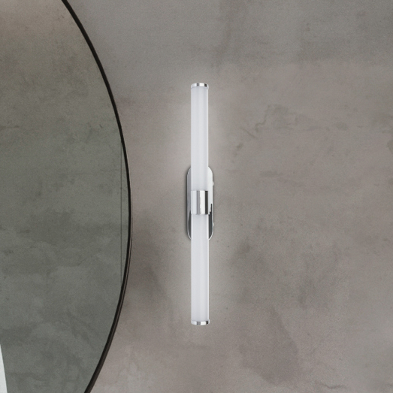 LED sienas lampa Runt, hroms, 4000 K, IP44, garums 40 cm