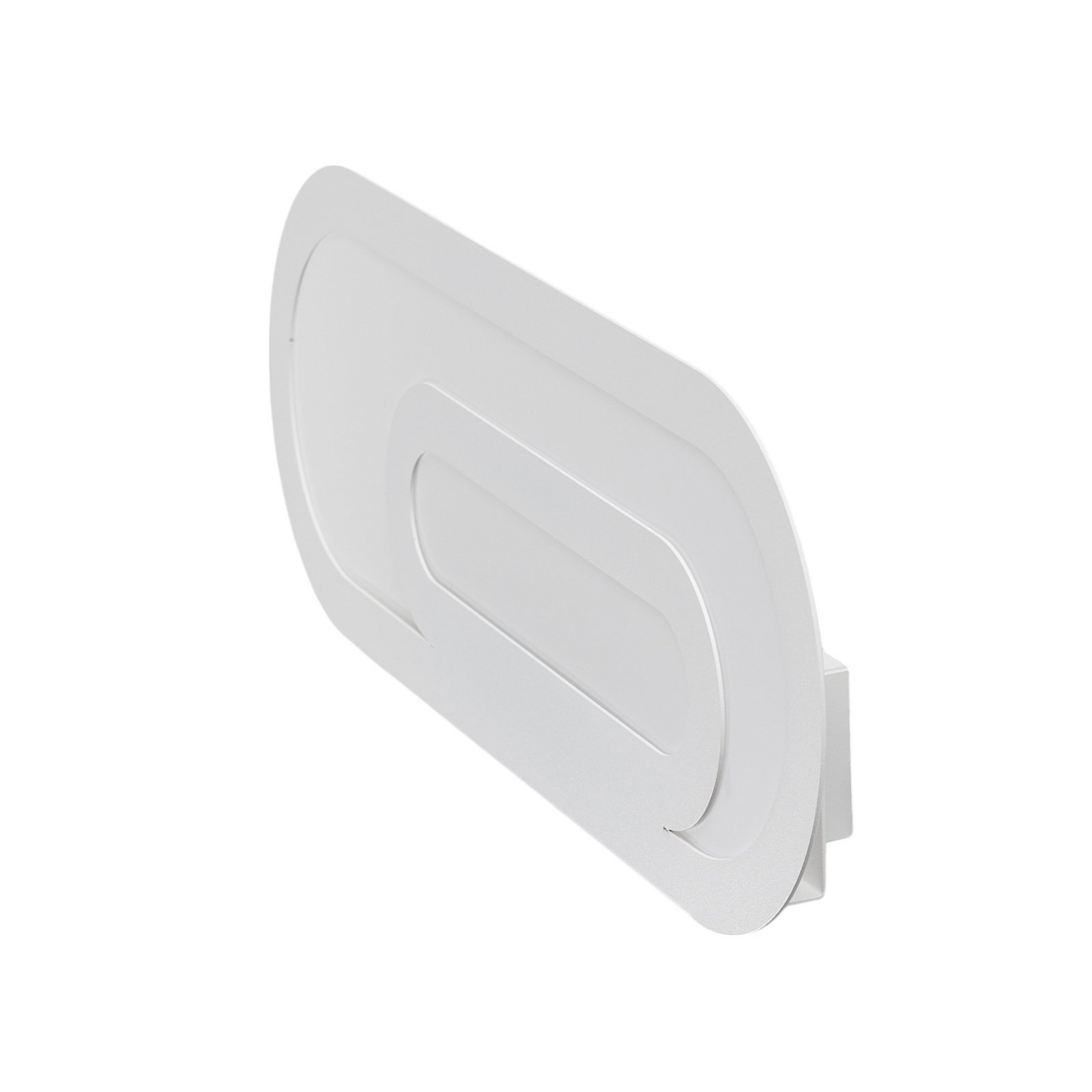 Aplique de pared Euluna Elzear, Oval, blanco