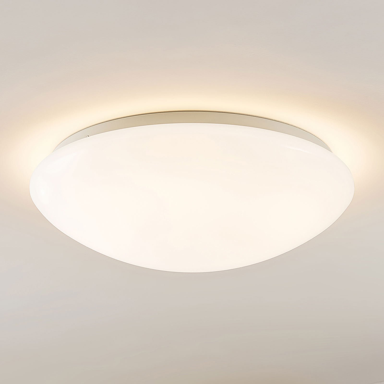 Arcchio Younes LED ceiling lamp white round, 40 cm, for Hallway, plastic, 22 W, energy efficiency: A+, H: 12.2 cm
