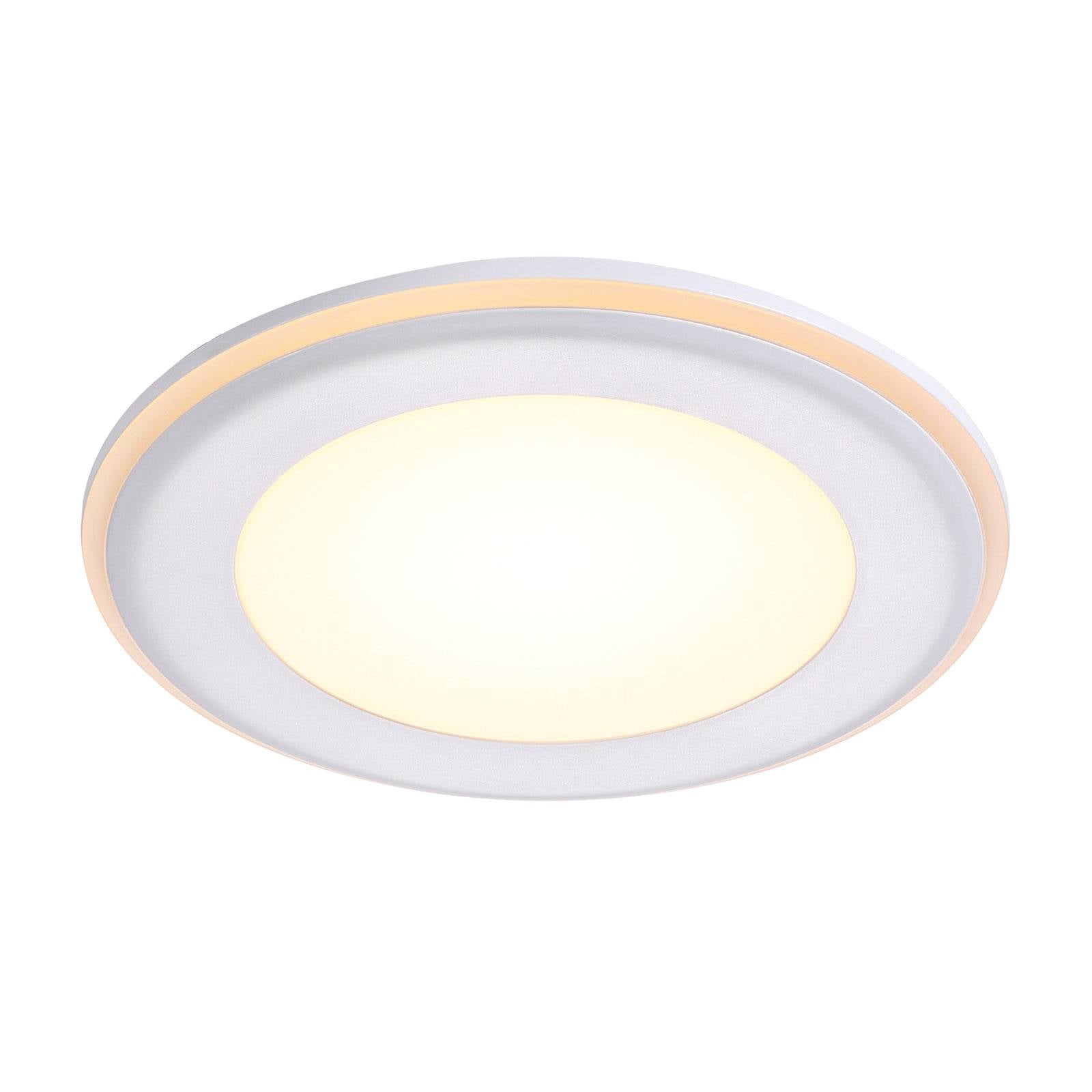Nordlux Elkton LED recessed ceiling light, Ø 14 cm, for Living / Dining Room, plastic, 12 W