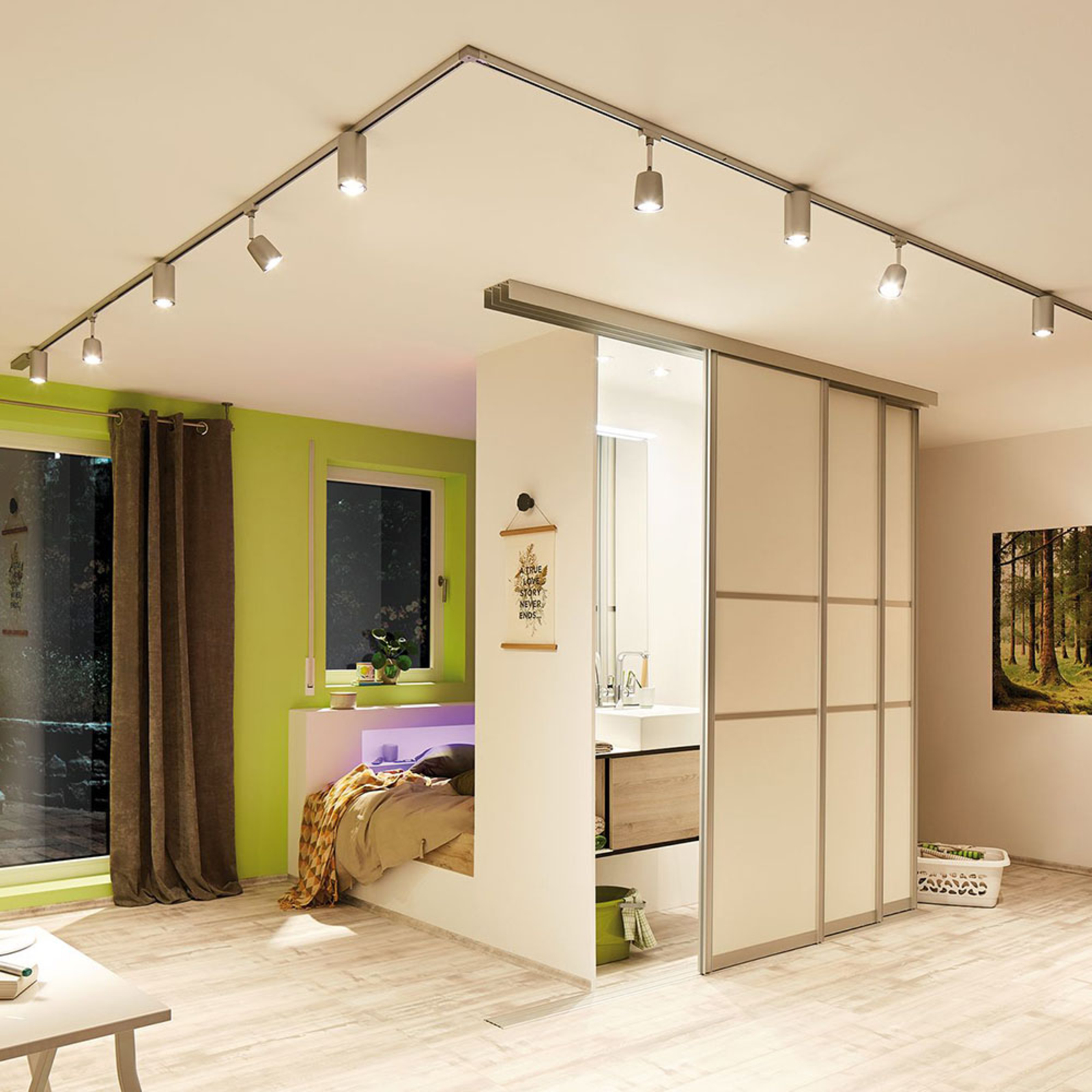 Cover 3 Plafonnier Urail-set Chrome - Paulmann