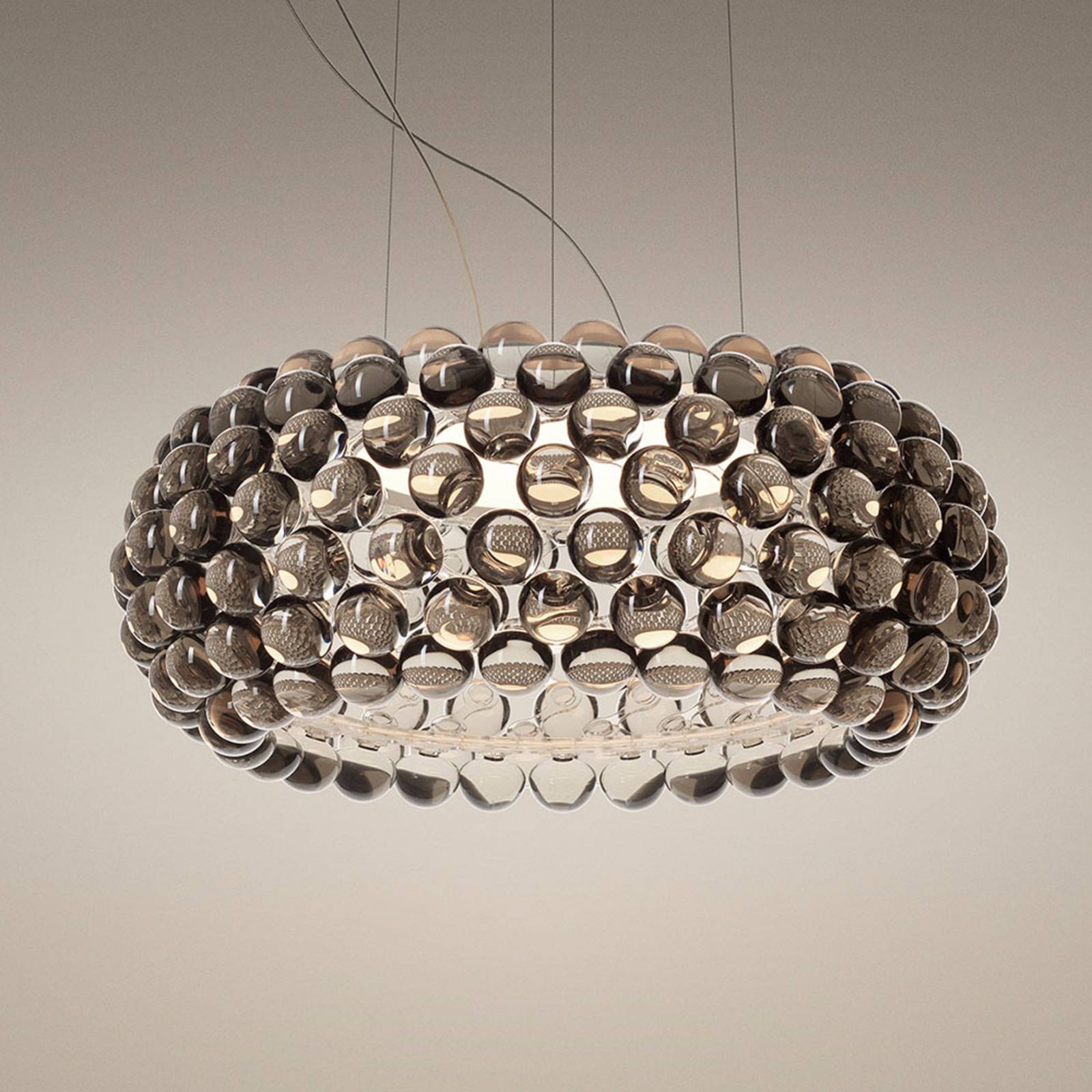 Foscarini Caboche Plus media wisząca on/off szara