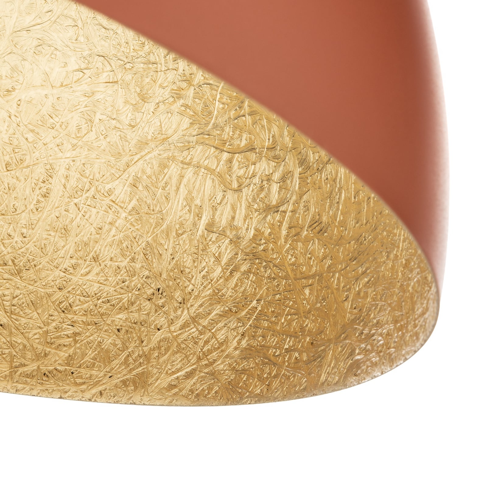 Deckenleuchte Sfera, Ø 50cm, rot/gold, Metall, E27