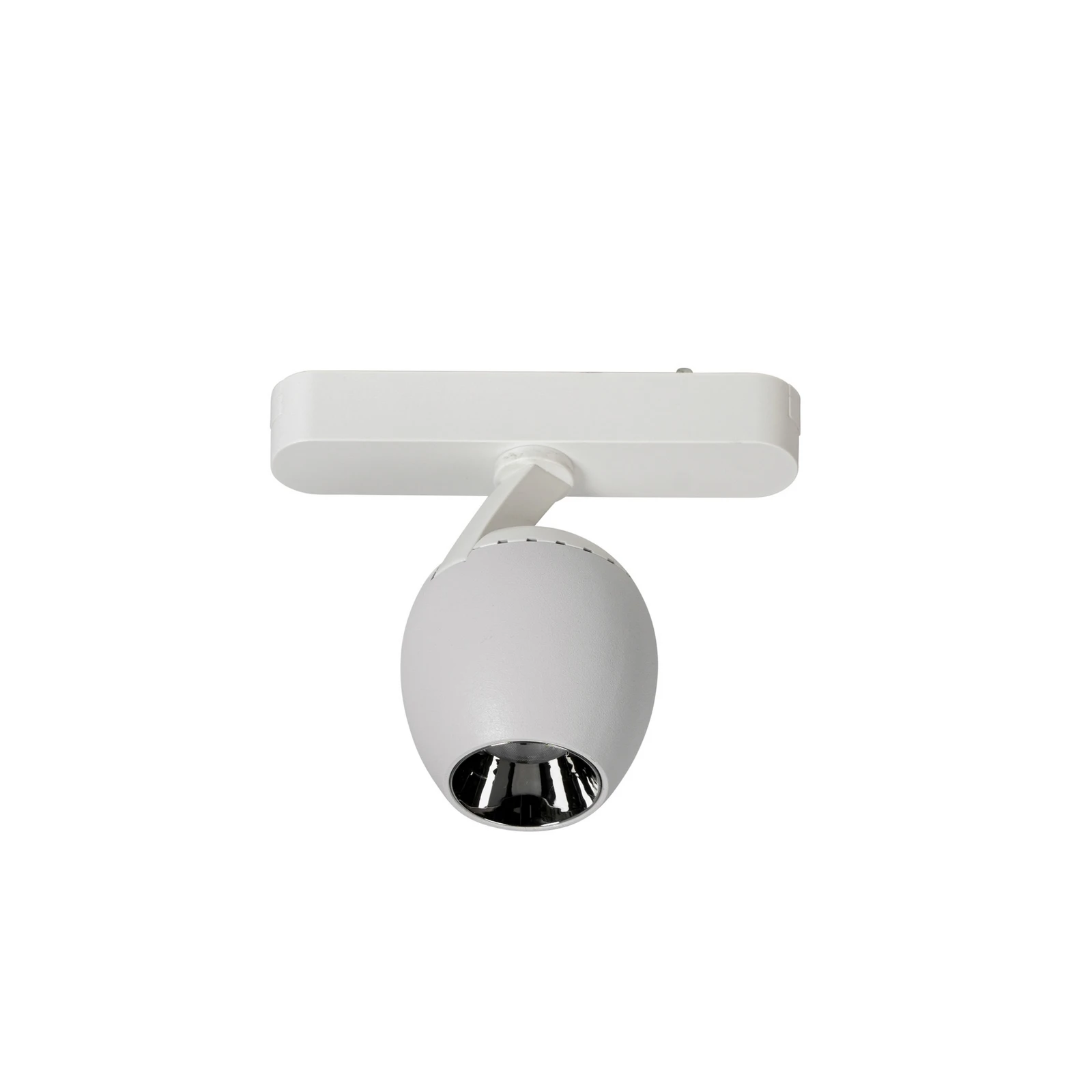 Lindby LED reflektor 48 V Lumaro, biely, Ø6cm, plast, stmievateľný